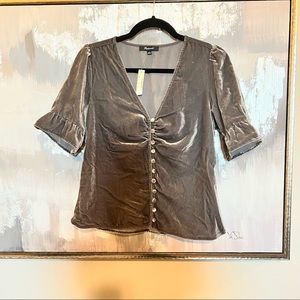 Madewell NWT Velvet Top